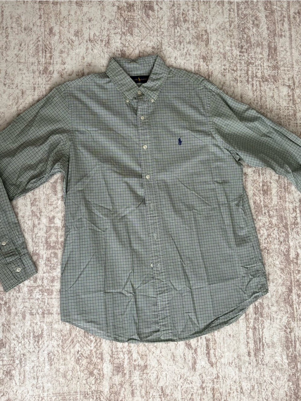 Ralph Lauren Green Plaid Button-Down Dress Shirt